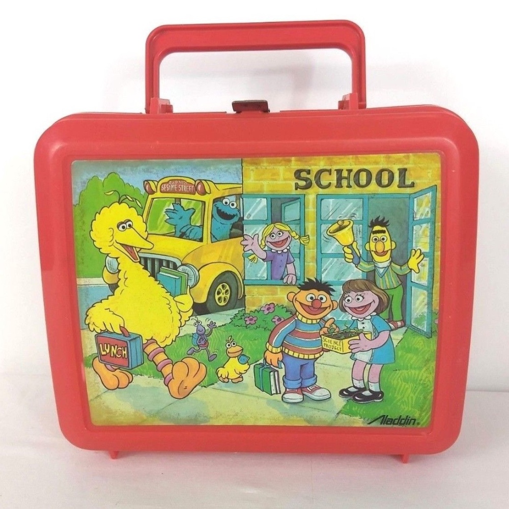Vintage Sesame Street Lunchbox Red 1989 by Aladdin